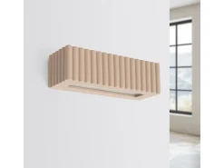 Lámpara de pared Rigata moderno de cerámica - 1 fuentes luminosas - L.34 x A.10 cm - gris pardo