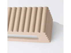 Lámpara de pared Rigata moderno de cerámica - 1 fuentes luminosas - L.34 x A.10 cm - gris pardo