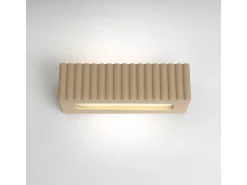 Lámpara de pared Rigata moderno de cerámica - 1 fuentes luminosas - L.34 x A.10 cm - gris pardo