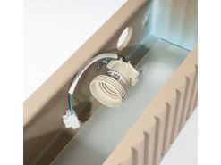 Lámpara de pared Rigata moderno de cerámica - 1 fuentes luminosas - L.34 x A.10 cm - gris pardo