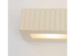 Lámpara de pared Rigata moderno de cerámica - 1 fuentes luminosas - L.34 x A.10 cm - beige