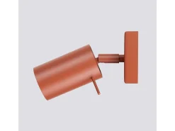 Lámpara De Pared Ring Moderno De Acero - 1 Fuentes Luminosas - L.8 X A.8 Cm - Ocre Rojo