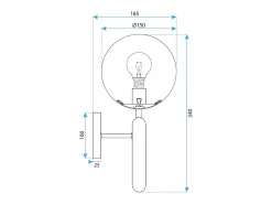 Lámpara De Pared Toolight G098-1W Gold White