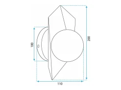 Lámpara De Pared Toolight App1411-W Black