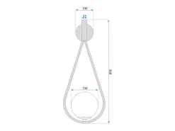 Lámpara De Pared Toolight G093-1W Black White