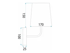 Lámpara De Pared Toolight App1612-1W Black