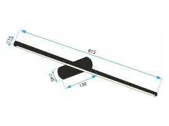 Lámpara De Pared Toolight Led App1346-W 80Cm Brush Gold