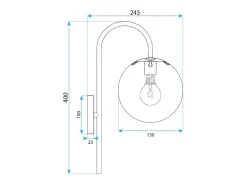 Lámpara De Pared Toolight G091-1W Gold White