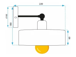 Lámpara De Pared Toolight App1332-1W Black