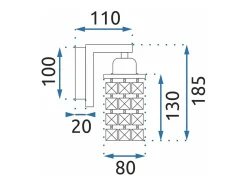 Lámpara De Pared Toolight App543-1W Grey