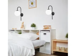 Lámpara De Pared Toolight G090-1W Black White