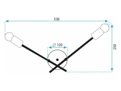 Lámpara De Pared Toolight App1119-2W Black