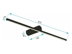 Lámpara De Pared Toolight Led App1345-W 60Cm Brush Gold