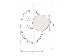 Lámpara De Pared Toolight App1436-W Gold