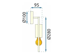 Lámpara De Pared Toolight App922-1W Gold