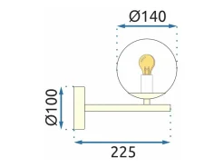 Lámpara De Pared Toolight App684-1W Gold