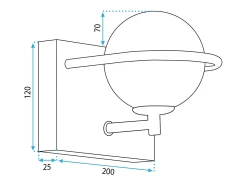 Lámpara De Pared Toolight App1300-1W Black