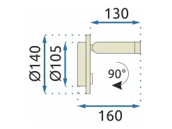 Lámpara De Pared Toolight App1615-1W Beige