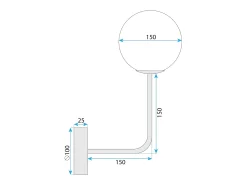 Lámpara De Pared Toolight G095-1W Black White