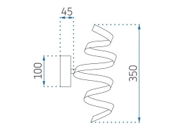 Lámpara De Pared Toolight LED APP828-W SPRING Chrome