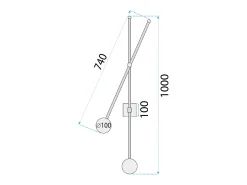 Lámpara De Pared Toolight App1595-2W Black