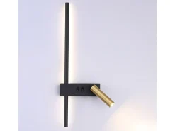 Lámpara De Pared Toolight App1439-W Right Black Gold