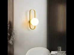 Lámpara De Pared Toolight App1756-1W Brush Gold White