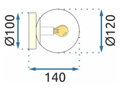 Lámpara De Pared Toolight App1250-1W Gold