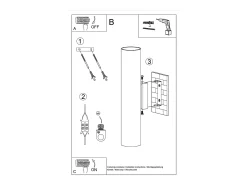 Lámpara de pared Toris desván de acero - 2 fuentes luminosas 3000K - L.6 x A.30 cm - verde oliva