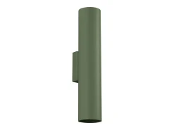 Lámpara de pared Toris desván de acero - 2 fuentes luminosas 3000K - L.6 x A.30 cm - verde oliva