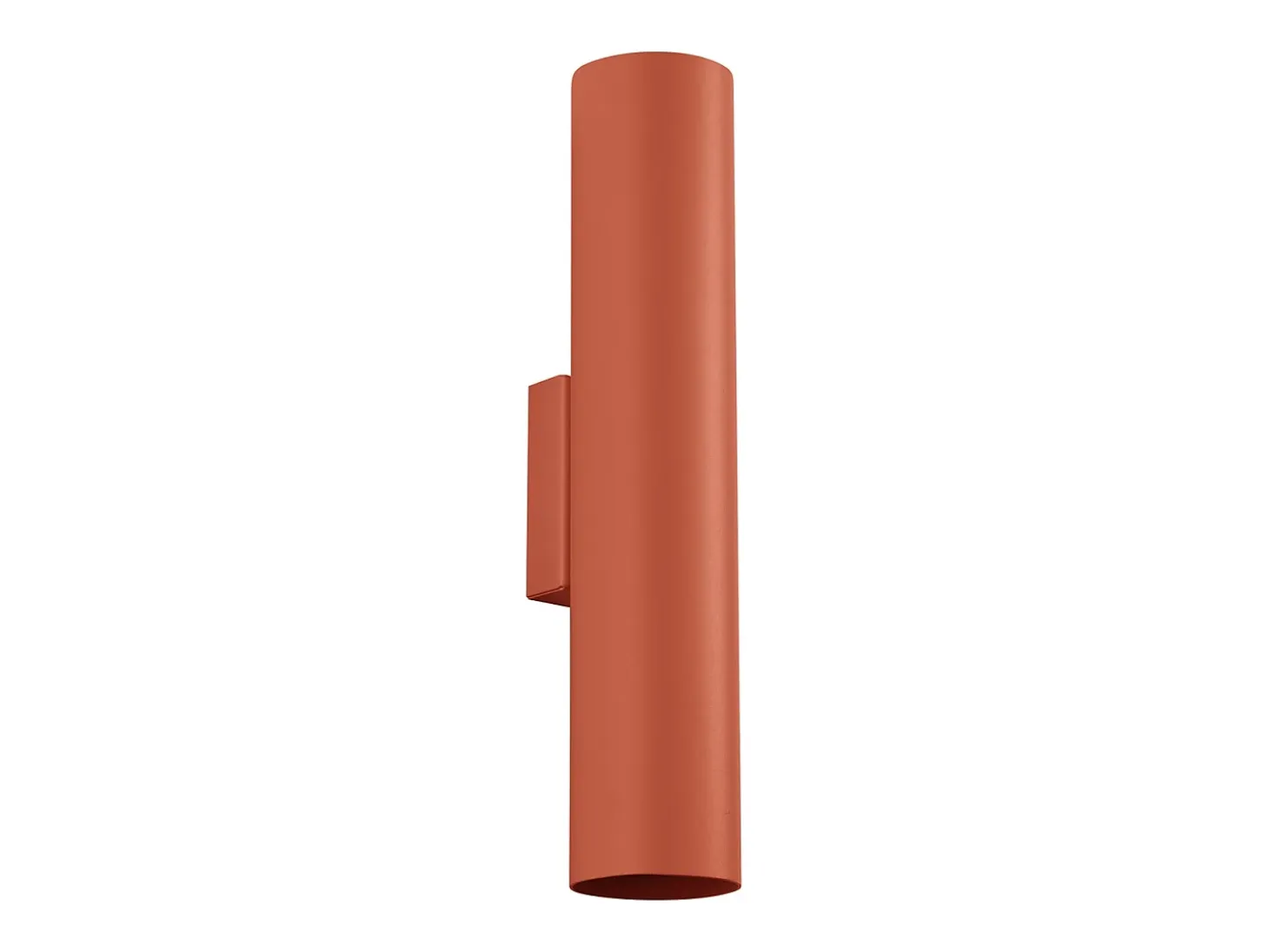 Lámpara de pared Toris desván de acero - 2 fuentes luminosas 4000K - L.6 x A.30 cm - ocre rojo