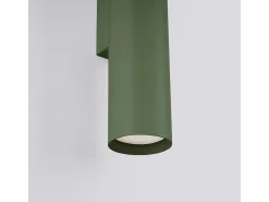 Lámpara de pared Toris desván de acero - 2 fuentes luminosas 4000K - L.6 x A.30 cm - verde oliva