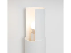 Lámpara de pared Torow minimalista de acero - 2 fuentes luminosas 3000K - L.10 x A.37 cm - blanco