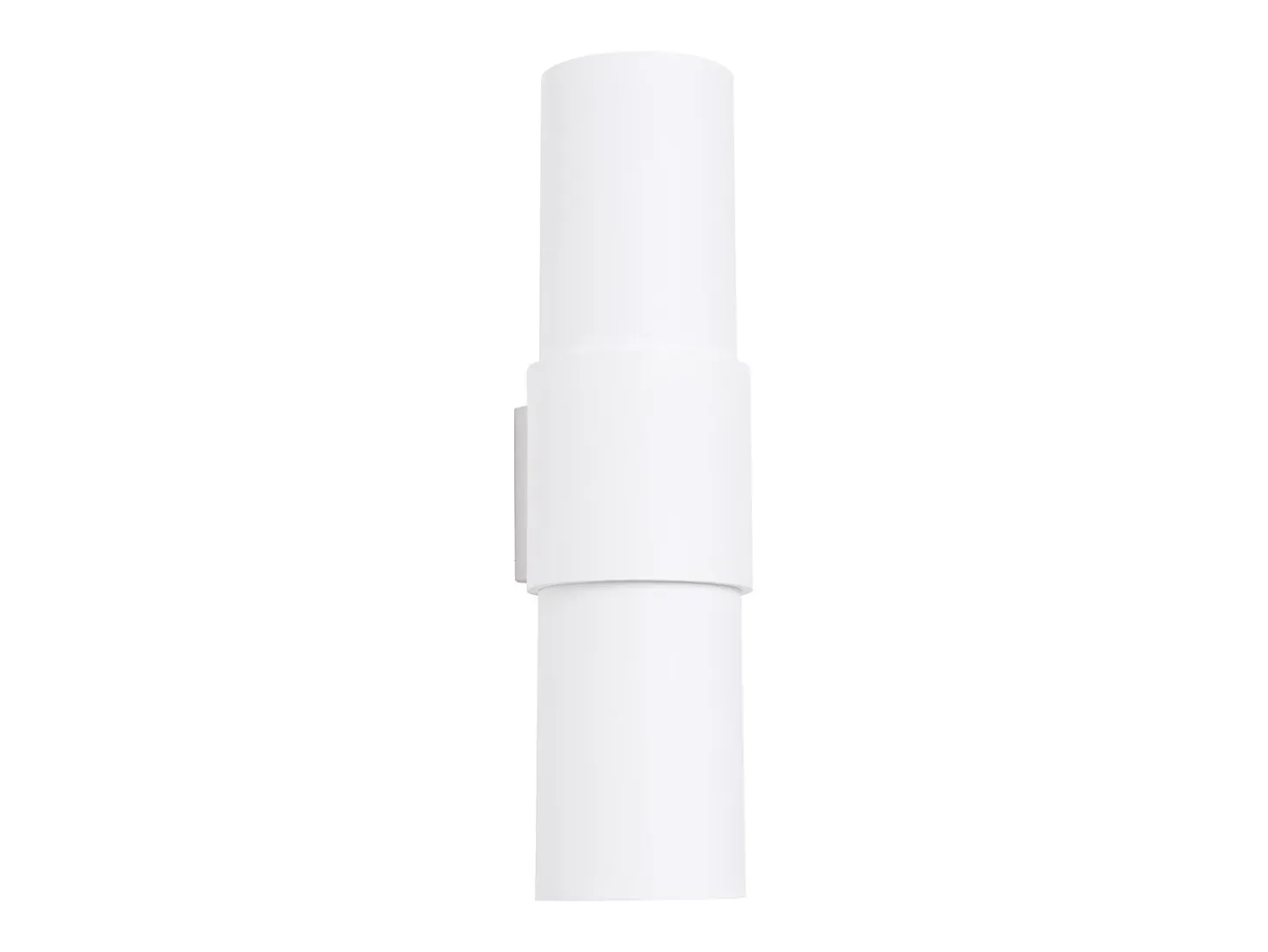 Lámpara de pared Torow minimalista de acero - 2 fuentes luminosas 3000K - L.10 x A.37 cm - blanco