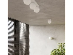 Lámpara De Pared Yoli Moderno De Acero/Vidrio - 1 Fuentes Luminosas - L.12 X A.12 Cm - Blanco
