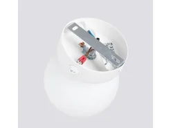 Lámpara De Pared Yoli Moderno De Acero/Vidrio - 1 Fuentes Luminosas - L.12 X A.12 Cm - Blanco