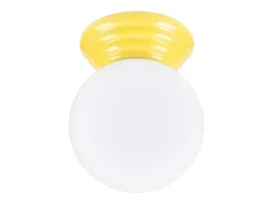 Lámpara de pared Zori minimalista de cerámica/vidrio vidriado - 1 fuentes luminosas - L.12 x A.12 cm - amarillo