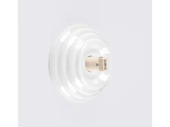 Lámpara de pared Zori minimalista de cerámica/vidrio vidriado - 1 fuentes luminosas - L.12 x A.12 cm - blanco