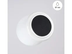Lámpara de pared Zori minimalista de cerámica/vidrio vidriado - 1 fuentes luminosas - L.12 x A.12 cm - blanco