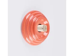 Lámpara de pared Zori minimalista de cerámica/vidrio vidriado - 1 fuentes luminosas - L.12 x A.12 cm - durazno