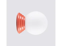 Lámpara de pared Zori minimalista de cerámica/vidrio vidriado - 1 fuentes luminosas - L.12 x A.12 cm - durazno