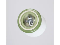 Lámpara de pared Zori minimalista de cerámica/vidrio vidriado - 1 fuentes luminosas - L.12 x A.12 cm - verde oliva
