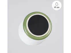 Lámpara de pared Zori minimalista de cerámica/vidrio vidriado - 1 fuentes luminosas - L.12 x A.12 cm - verde oliva