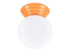 Lámpara de pared Zori minimalista de cerámica/vidrio vidriado - 1 fuentes luminosas - L.12 x A.12 cm - naranja