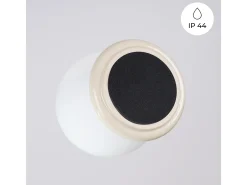 Lámpara de pared Zori minimalista de cerámica/vidrio vidriado - 1 fuentes luminosas - L.12 x A.12 cm - beige