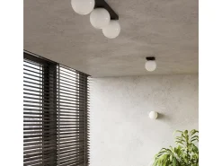 Lámpara de pared Zynfi moderno de acero/vidrio - 1 fuentes luminosas 4000K - L.12 x A.12 cm - negro