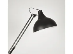Lámpara de pie Antigona Lumit articulada con altura ajustable negro Ø30 cm
