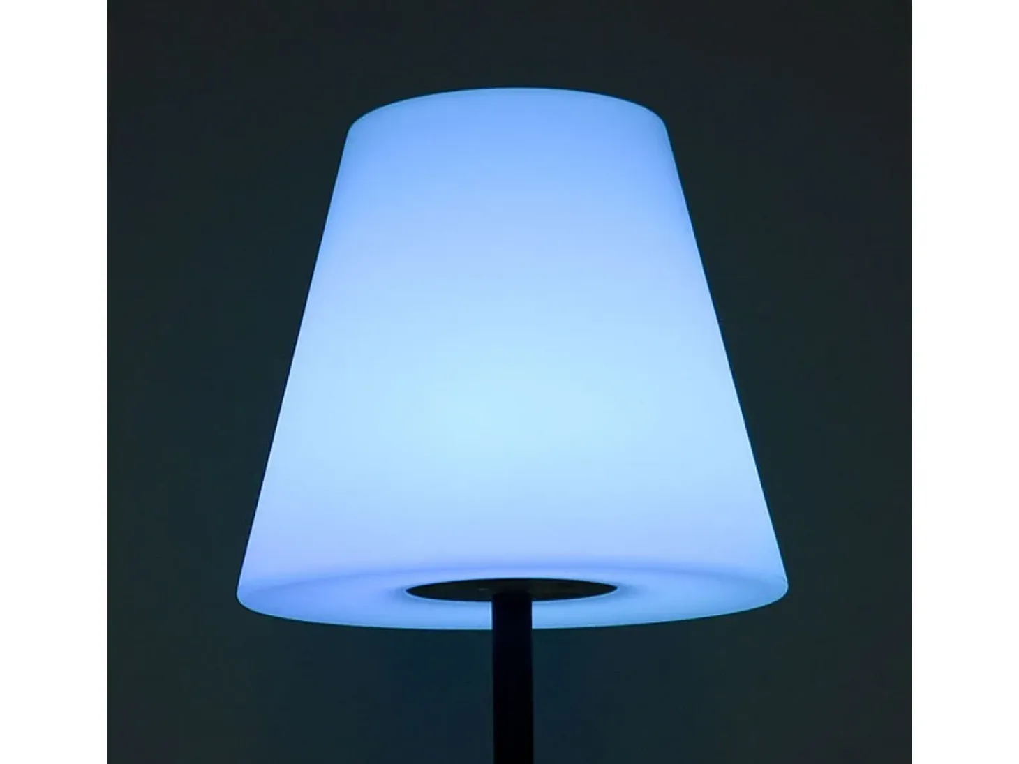 Lámpara de pie Biana Lumit portátil LED RGB con USB + mando blanco Ø34x150 cm