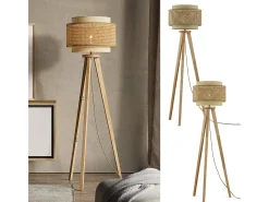 Lámpara de pie crema 45x45x142 morten