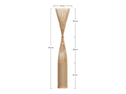 Lámpara de pie de bambú natural 1m70 - Huron